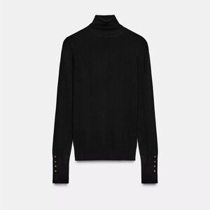 ZARA BASIC PLAIN KNIT TURTLENECK SWEATER